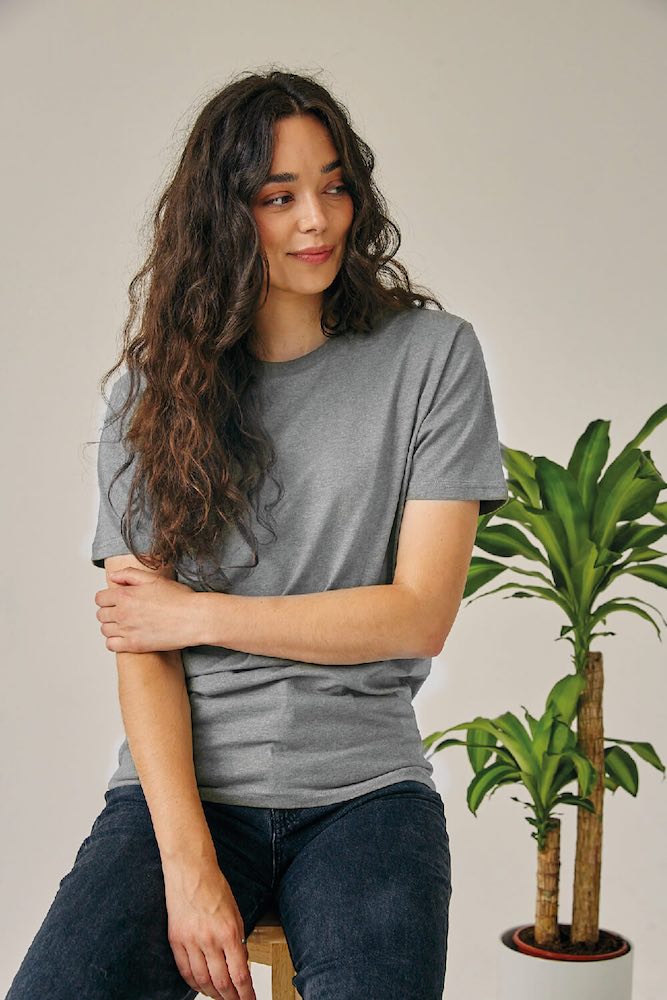 ORGANIC COTTON T-SHIRT GREY HEATHER