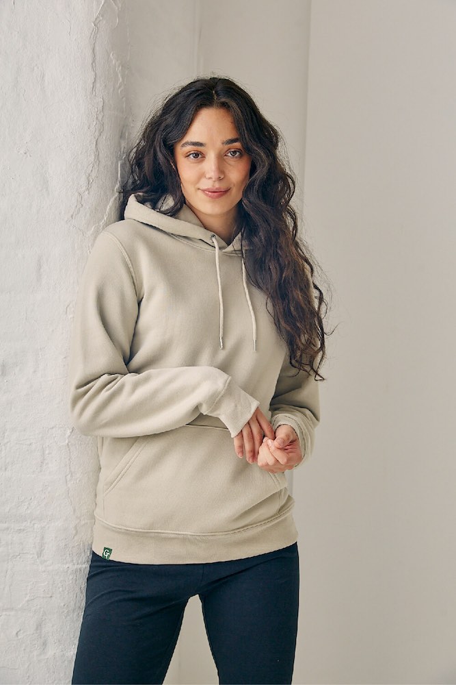 ORGANIC PULLOVER HOODIE SAND