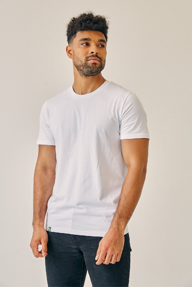 men's organic cotton regular fit t-shirt in white