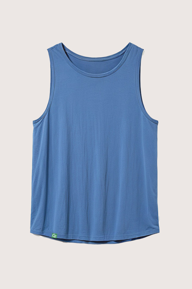 ladies blue tank