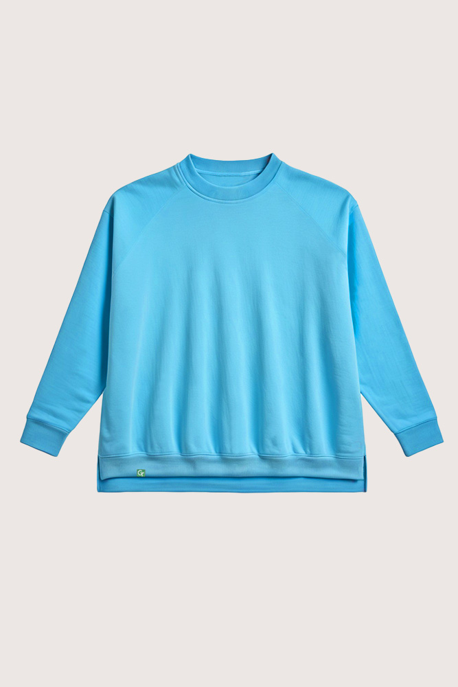 ladies cyan blue sweater