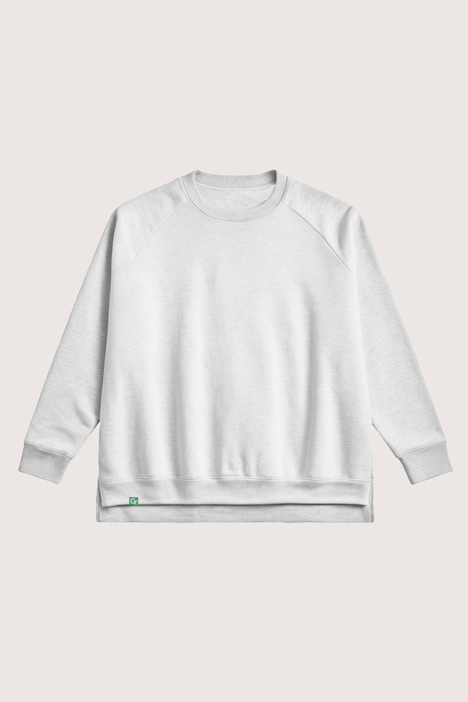 ladies snow grey heather sweater