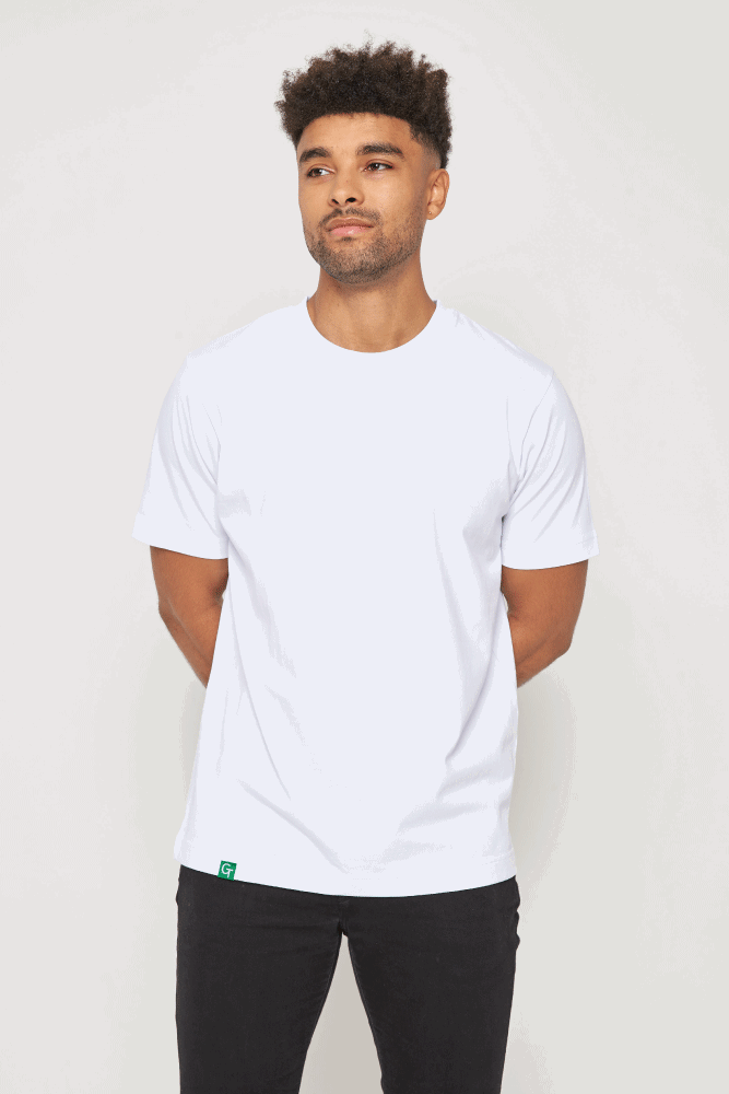 organic cotton heavy t-shirt in white