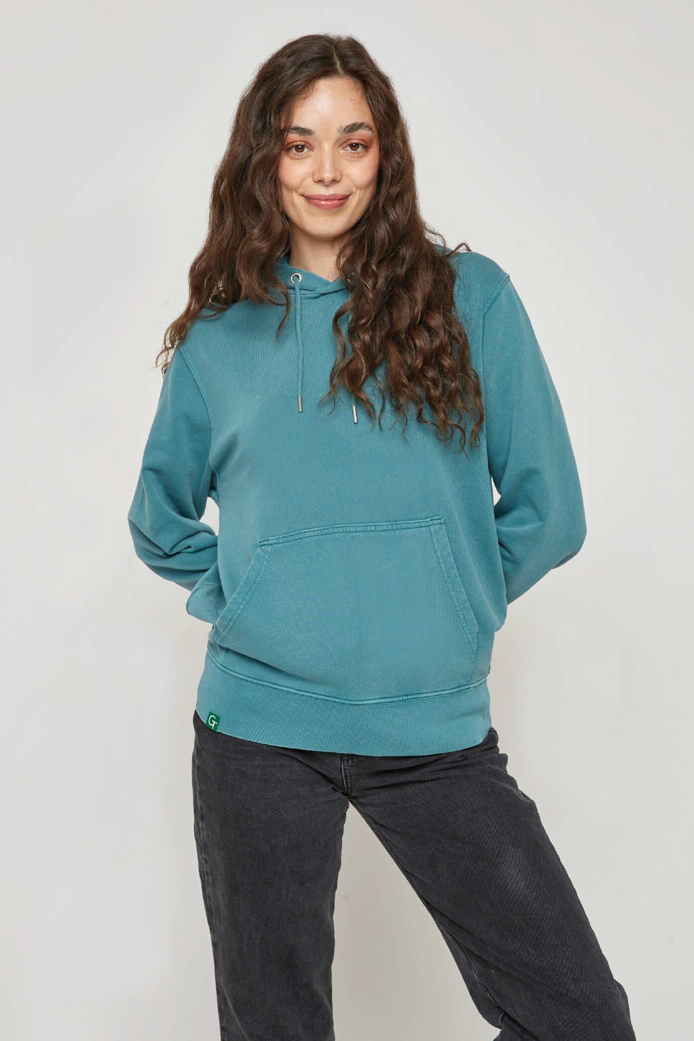 women's vintage green hoodie