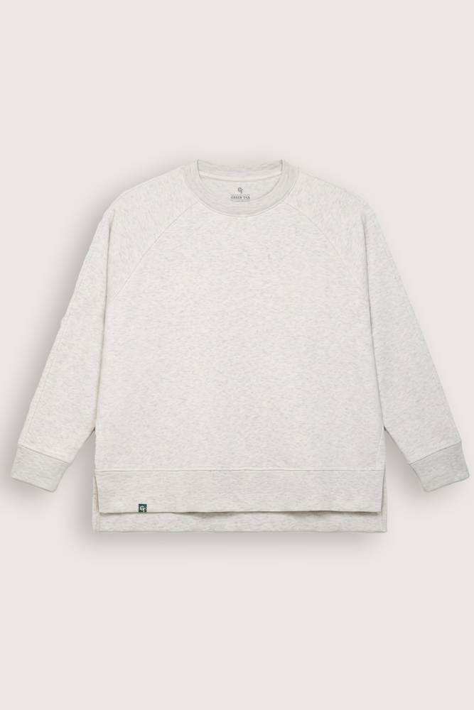 Ladies Snow Heather Boxy Sweater