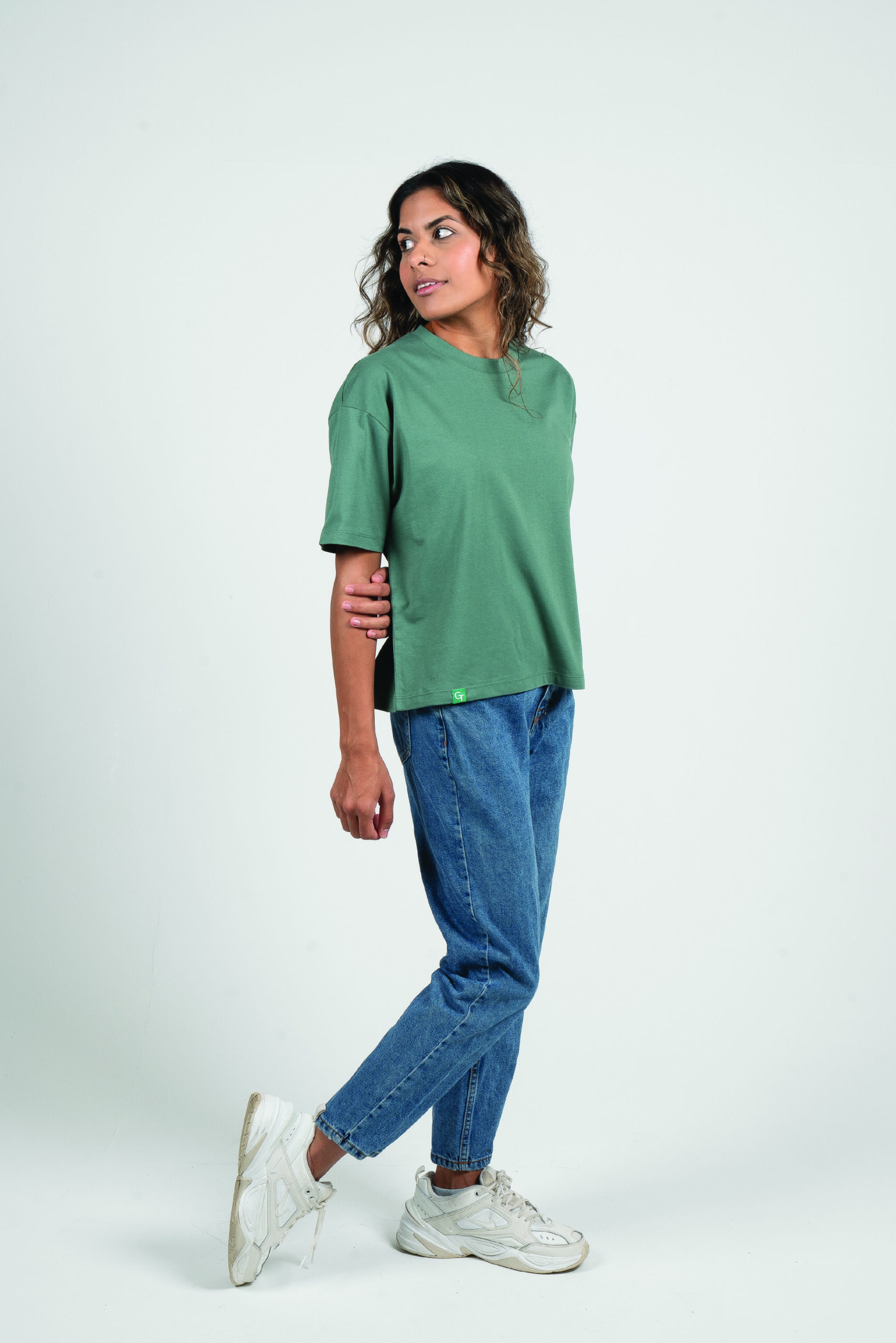 women's boxy tee - sea green 3