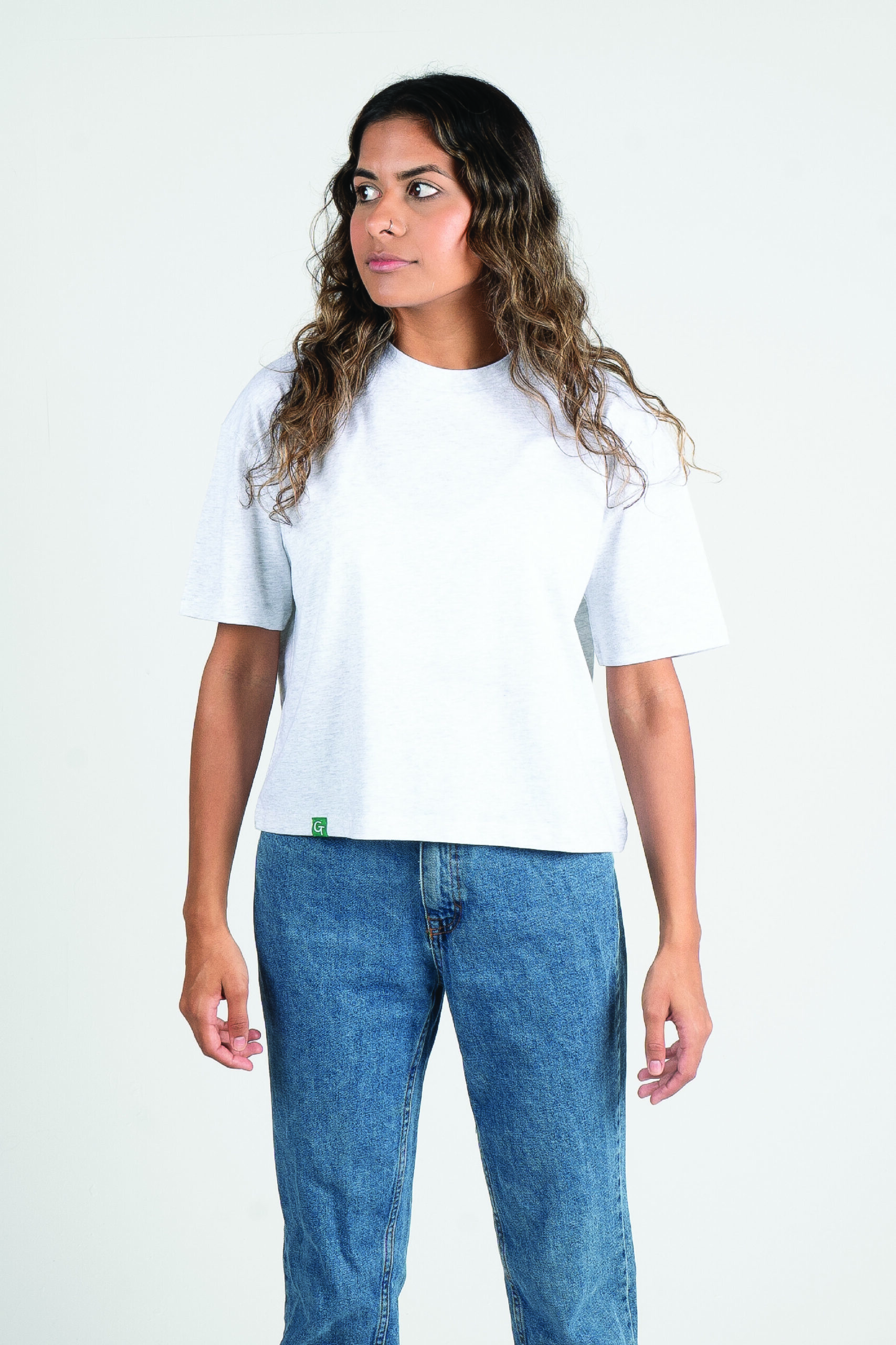 Boxy Snow Heather Tee 2