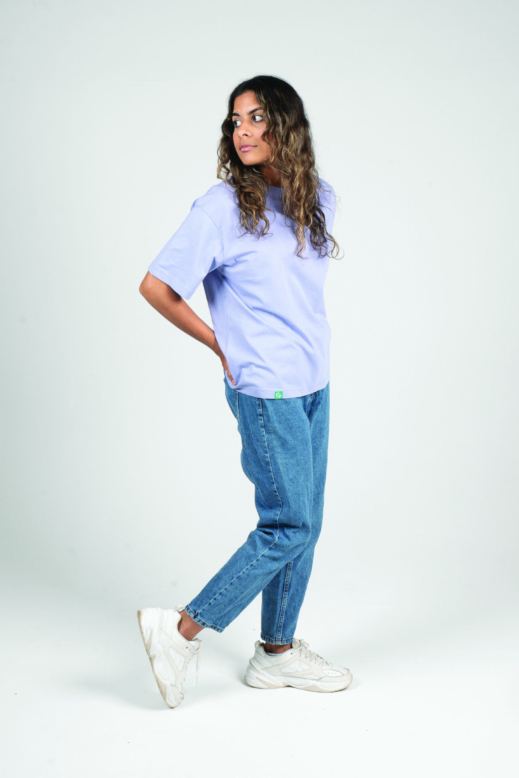 women's relaxed tee- violet 2