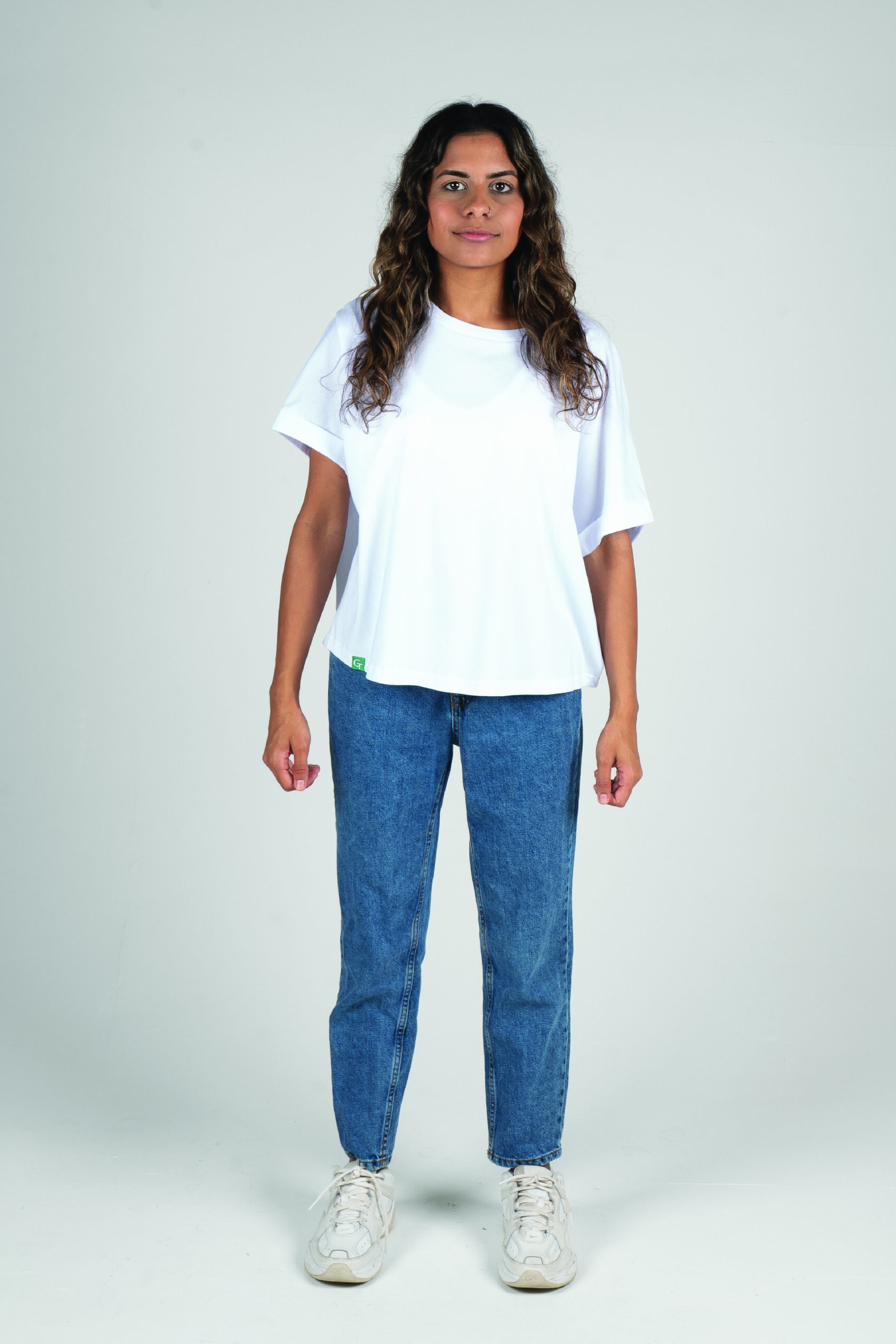 women's white oversized tee