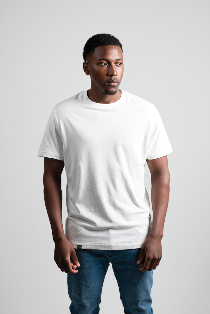 Flat white relaxed tee 05