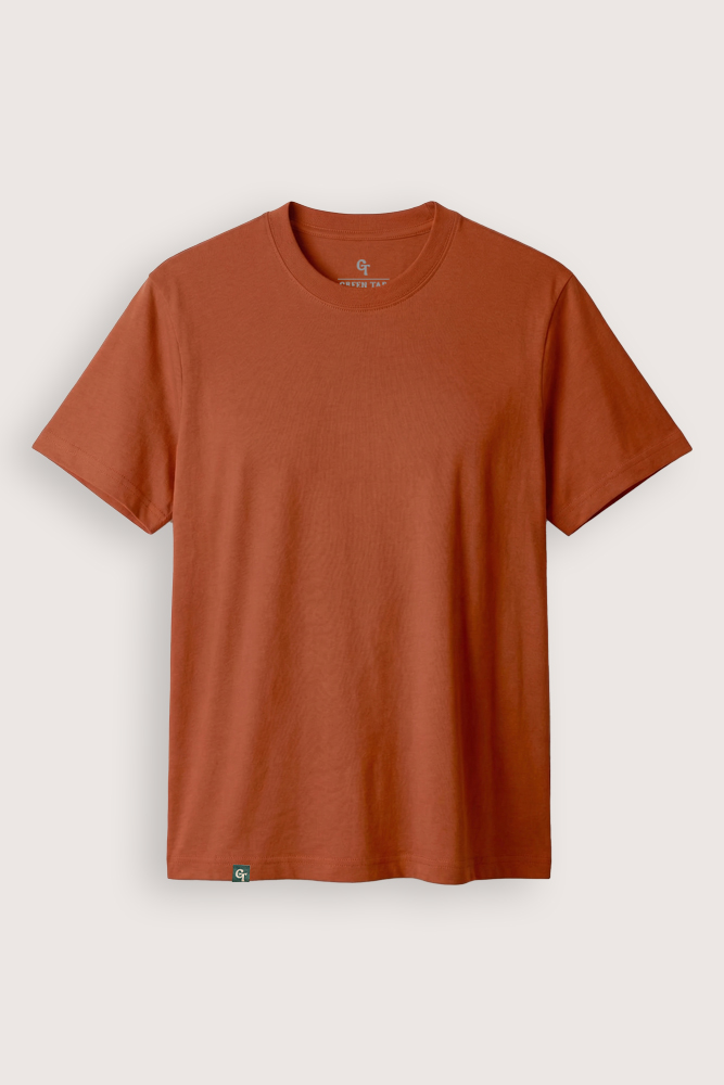 Mens terracotta relaxed tee – 1