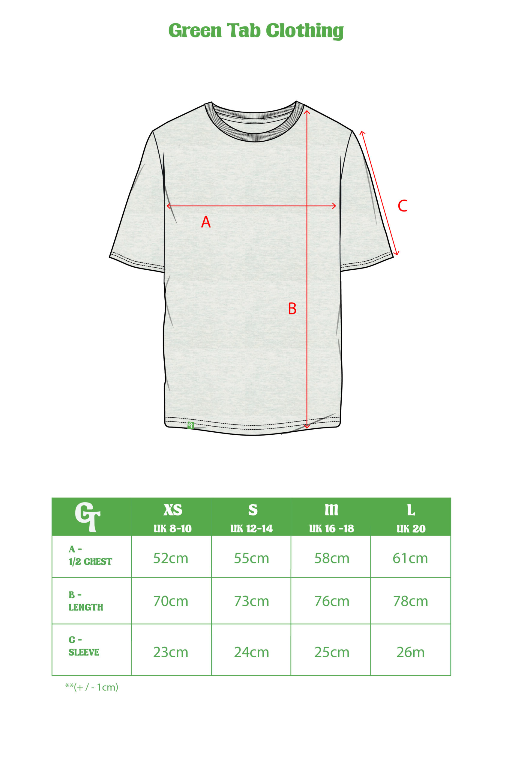 OAT HEATHER HEAVY RELAXTED TSHIRT SIZE CHART