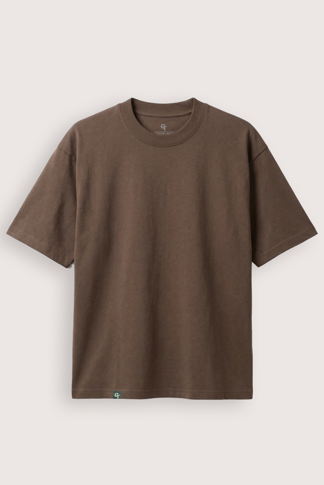 Tobacco heavy boxy tee