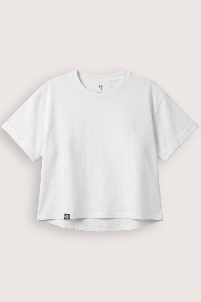 ORGANIC COTTON OVERSIZED CUFFED SLEEVE T-SHIRT