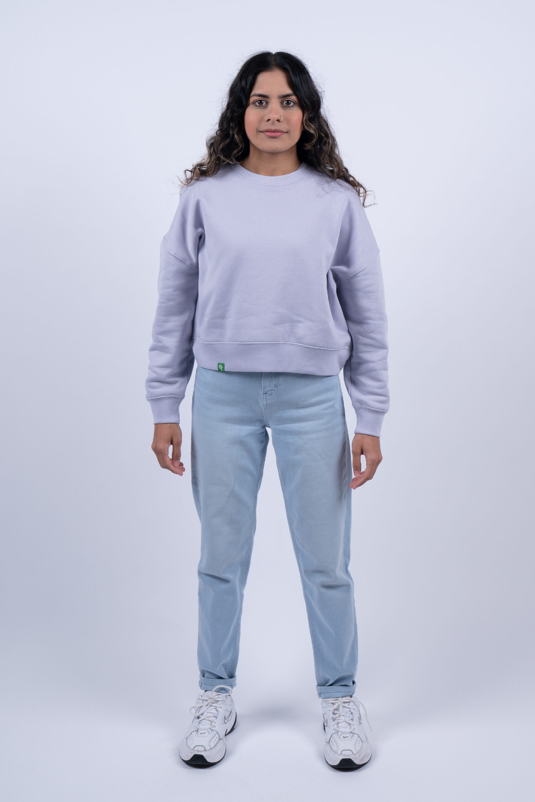 LADIES LAVENDER SWEATER FRONT
