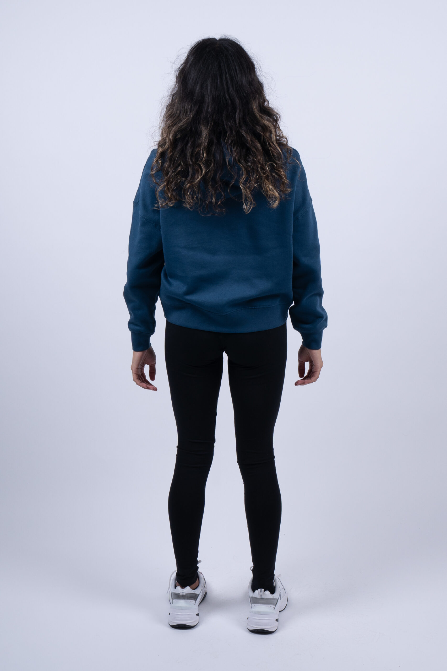LADIES MID NIGHT BLUE HOODIE BACK