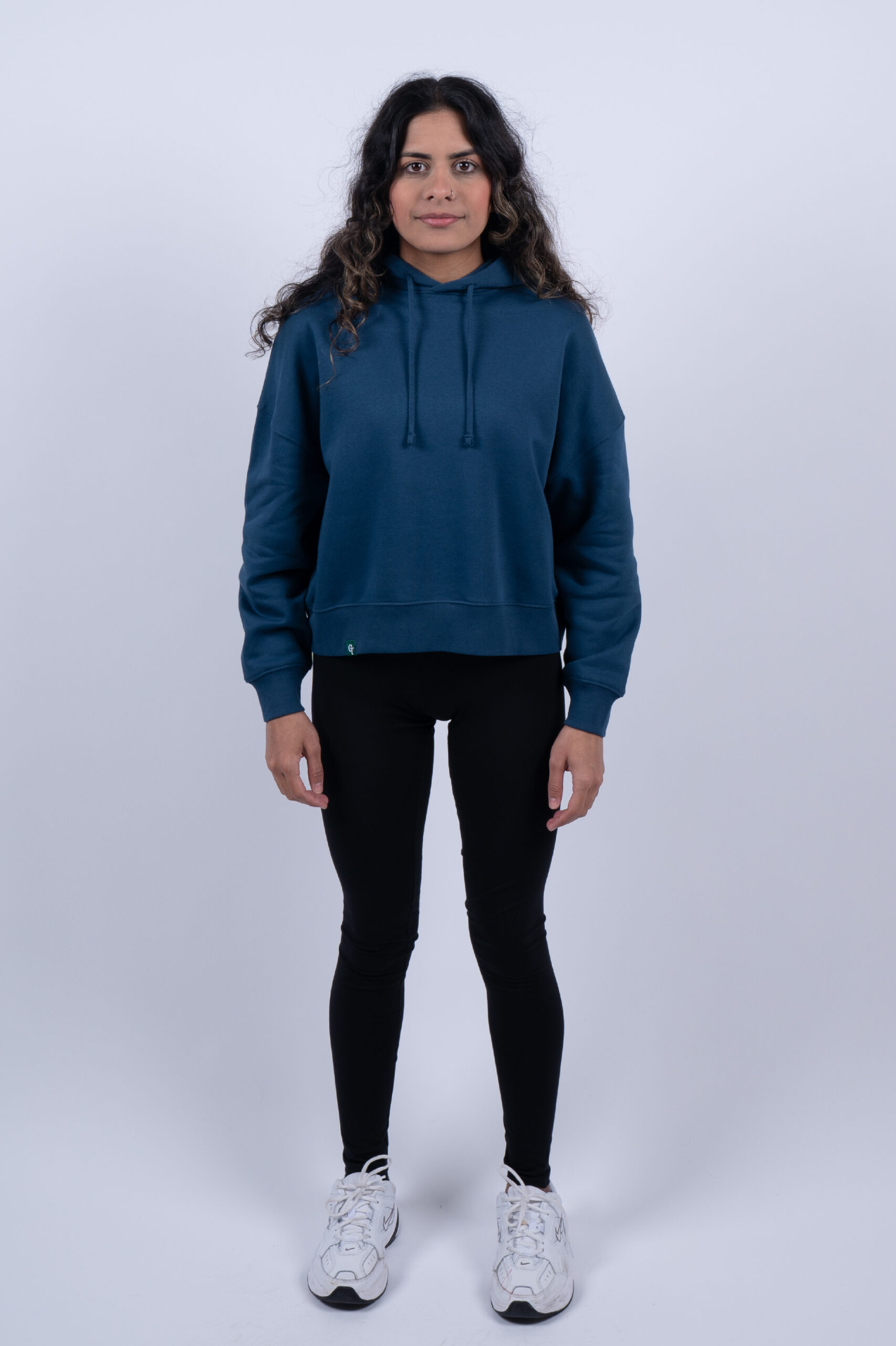 LADIES MID NIGHT BLUE HOODIE FRONT