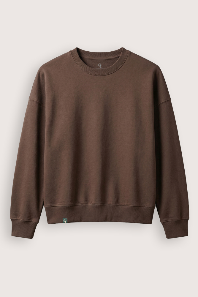 Womens tobacco sweater flat lay