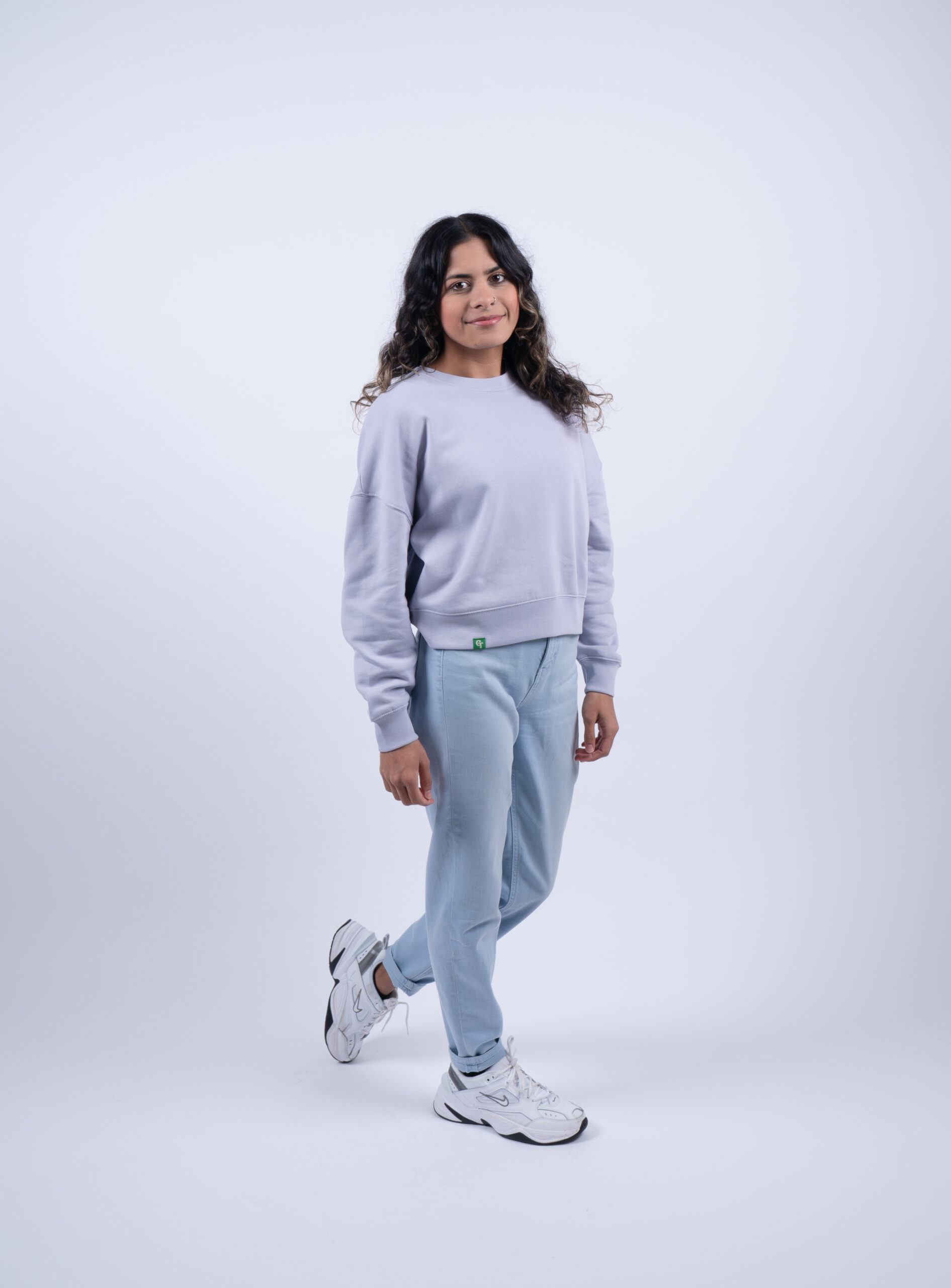 womens lavender sweater front