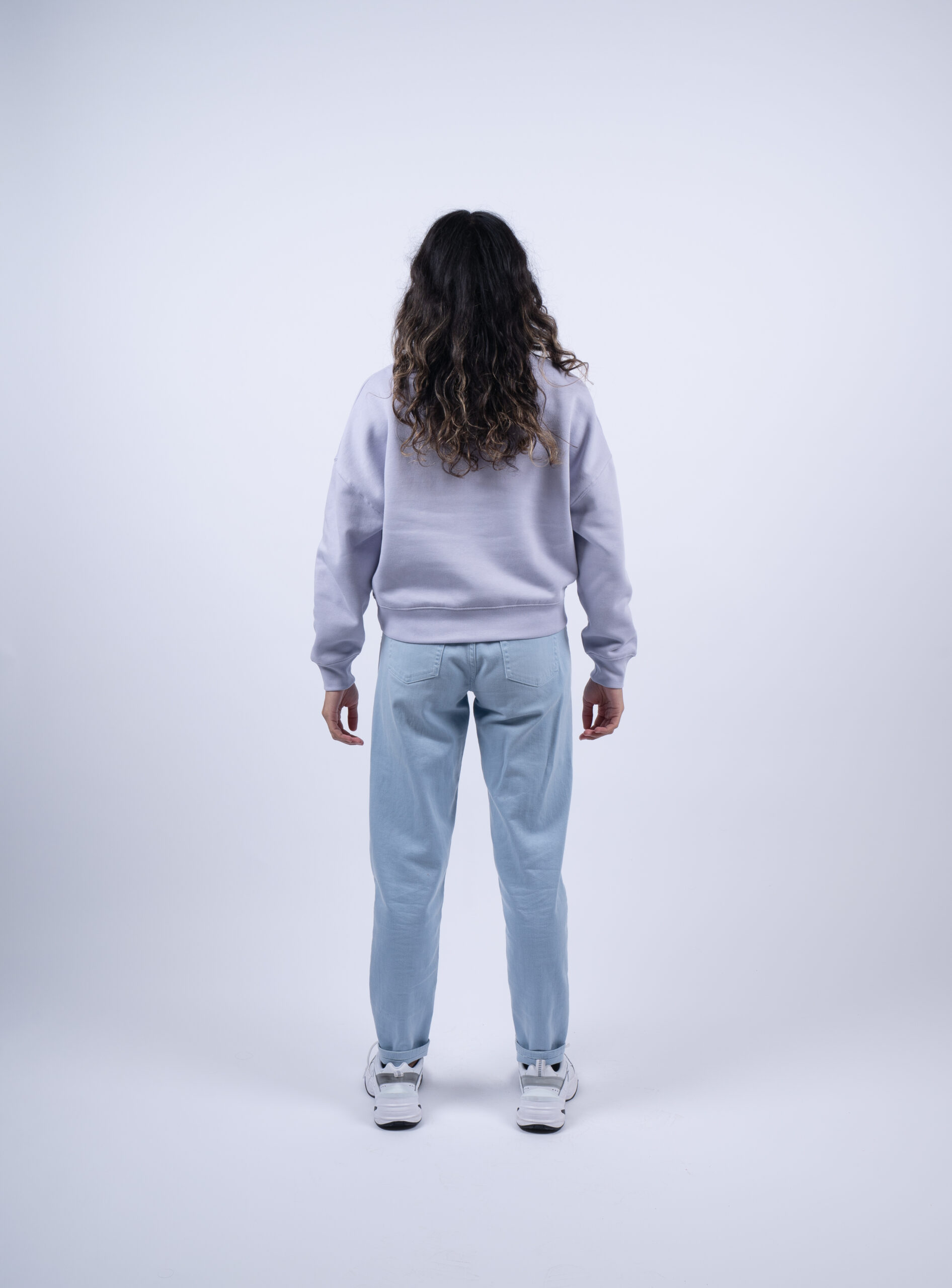 womens lavender sweater back