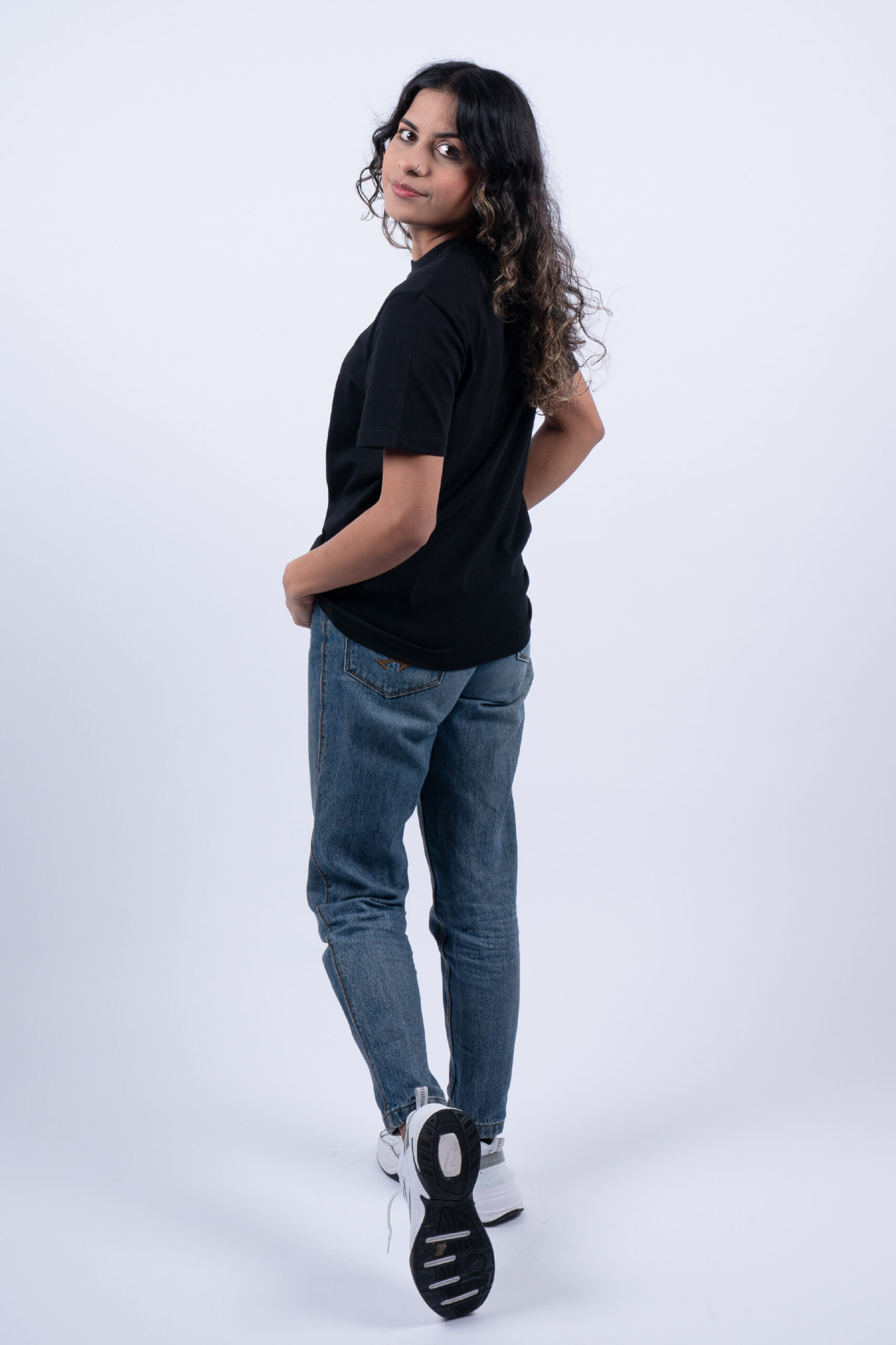 LADIES BLACK REG TSHIRT BACK