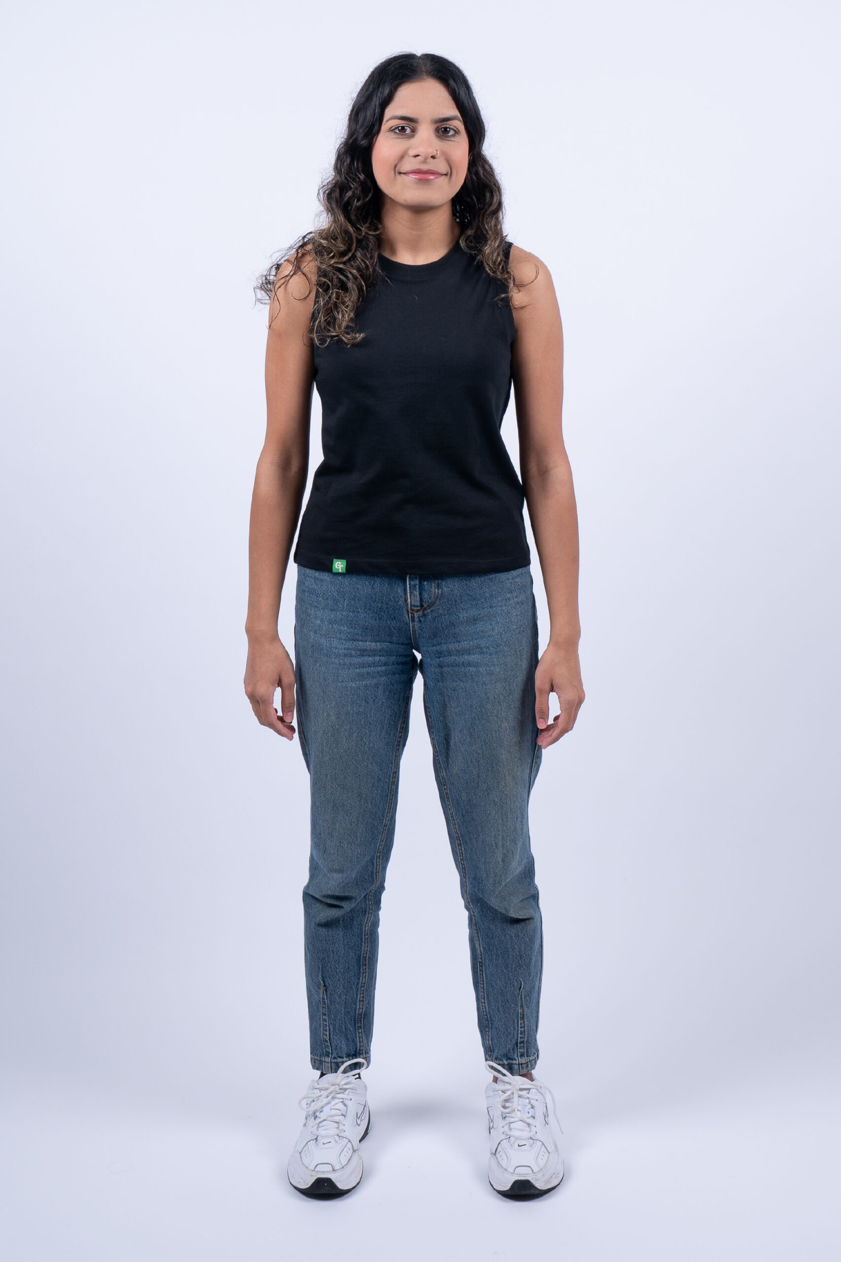 LADIES BLACK TANK FRONT