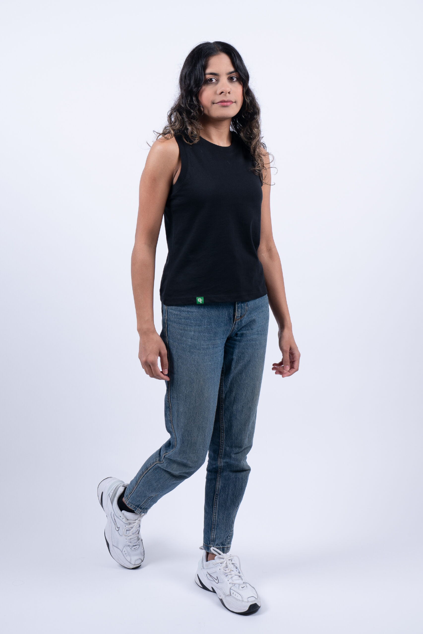 LADIES BLACK TANK SIDE