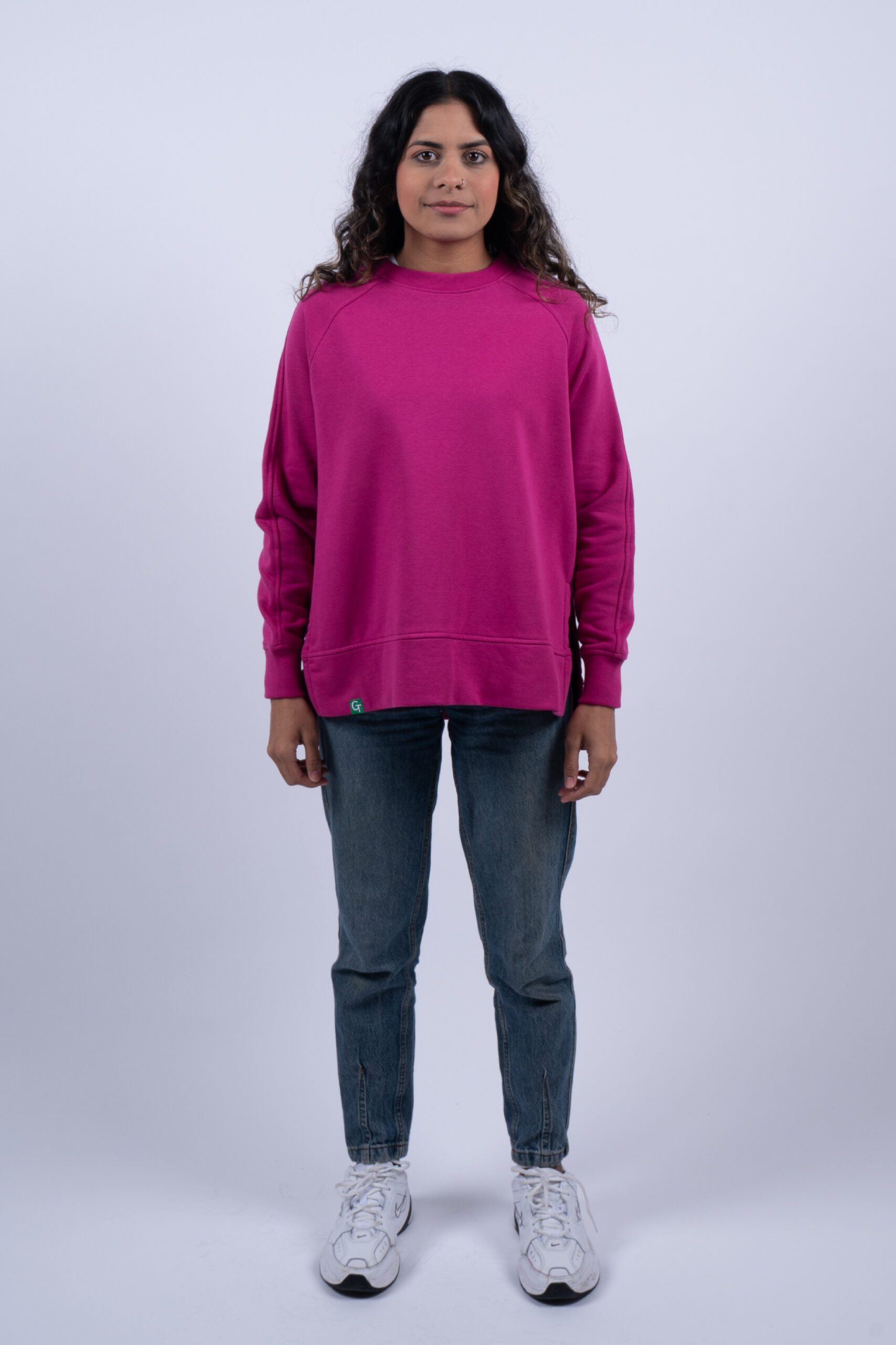 LADIES PINK SWEATER FRONT