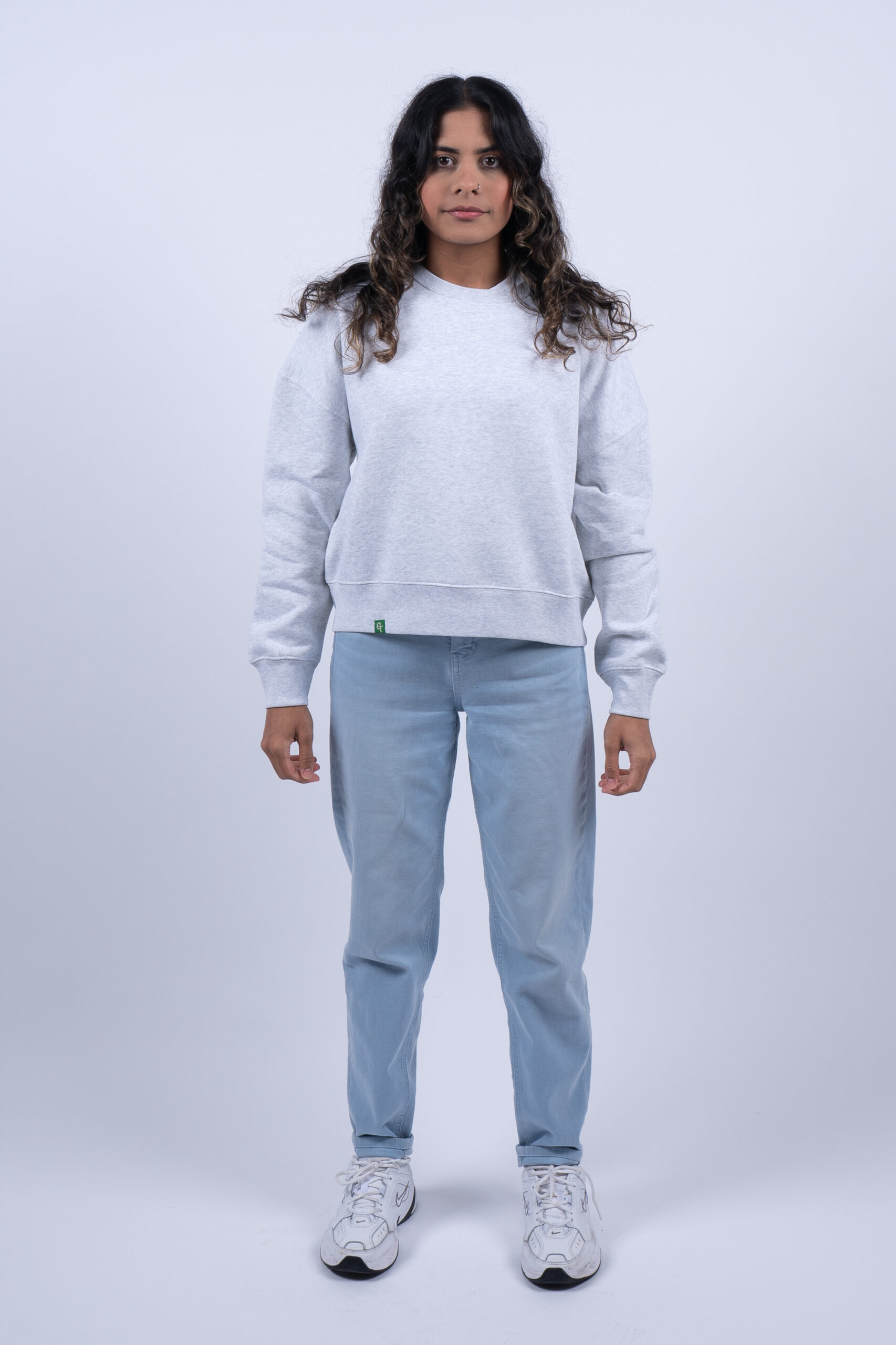 LADIES SNOW HEATHER SWEATER FRONT