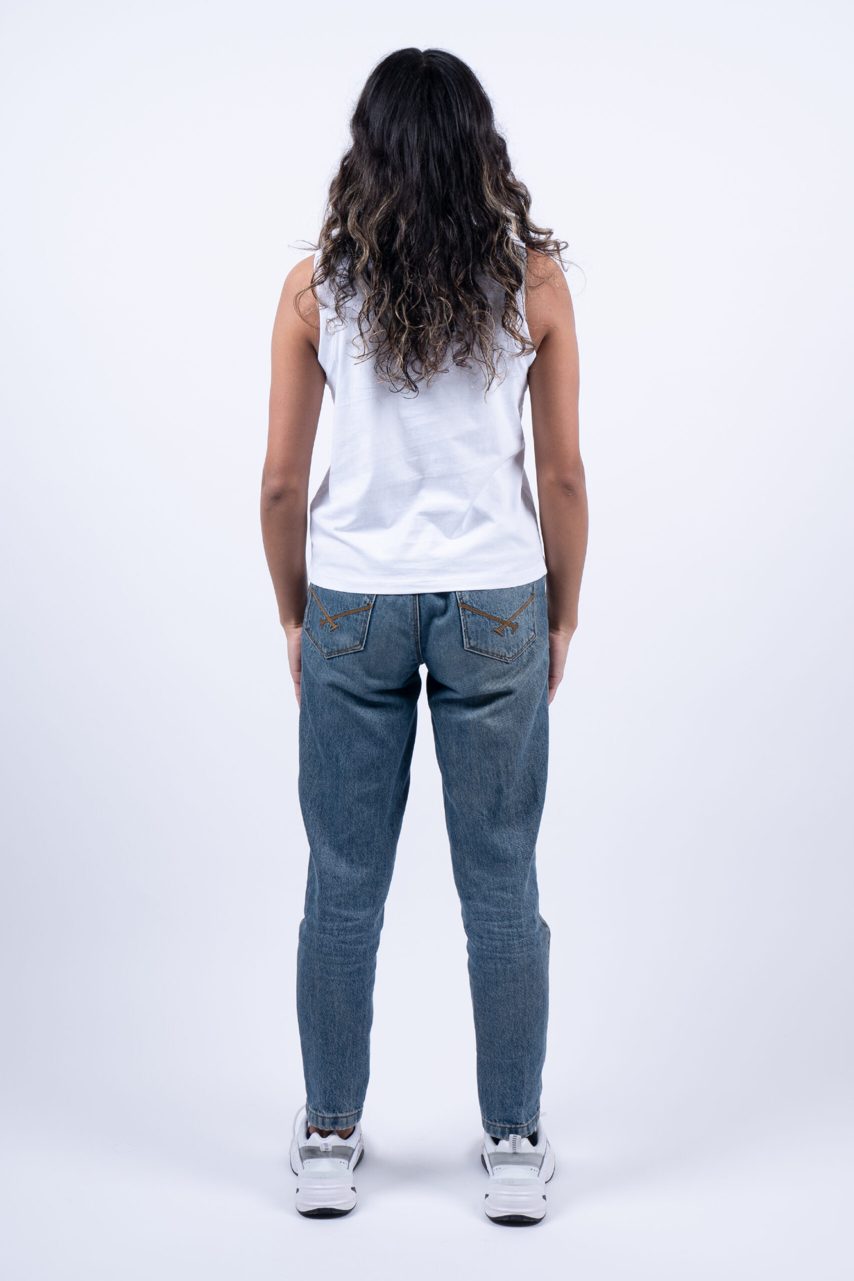 LADIES WHITE TANK BACK