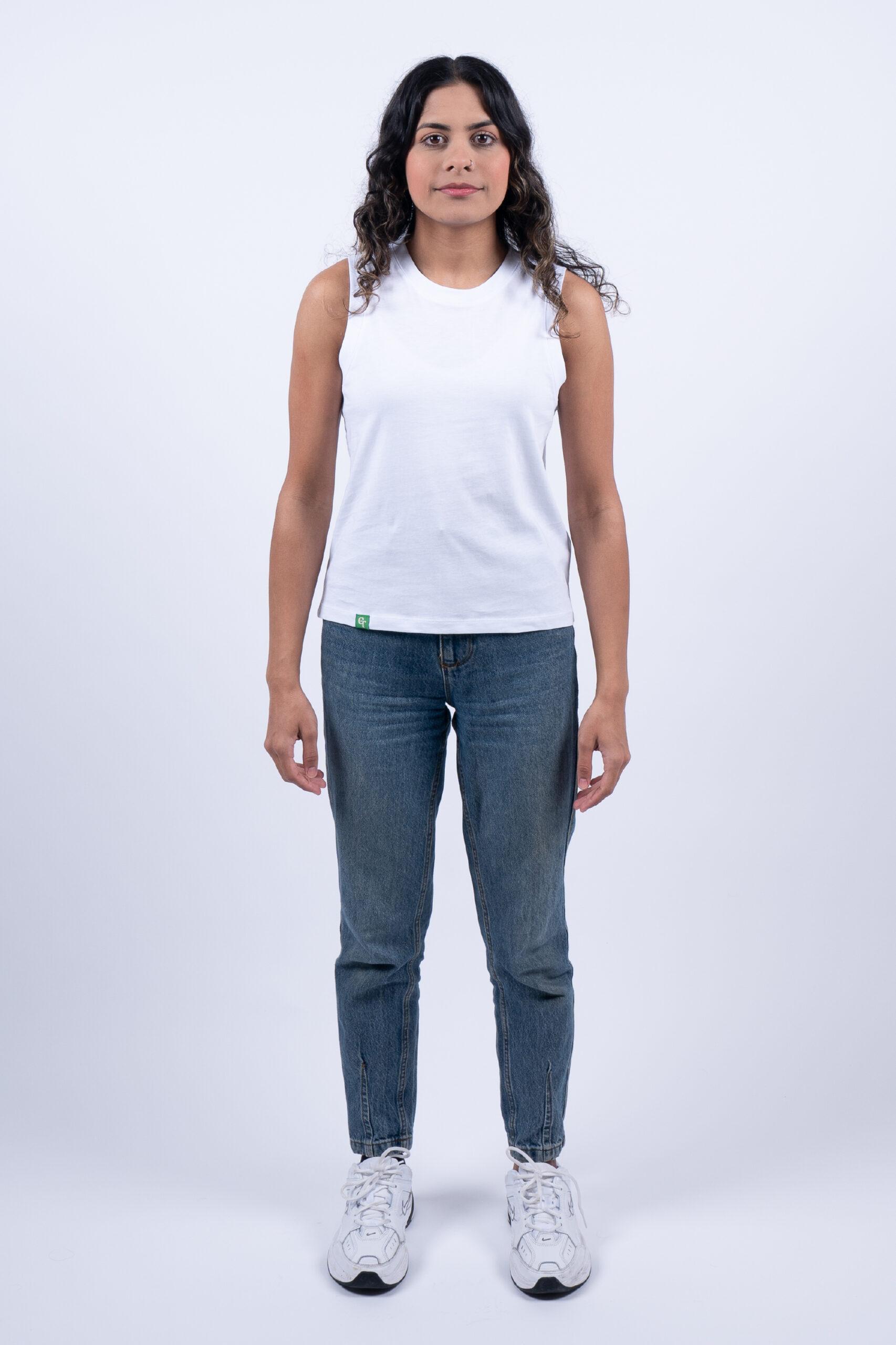 LADIES WHITE TANK FRONT