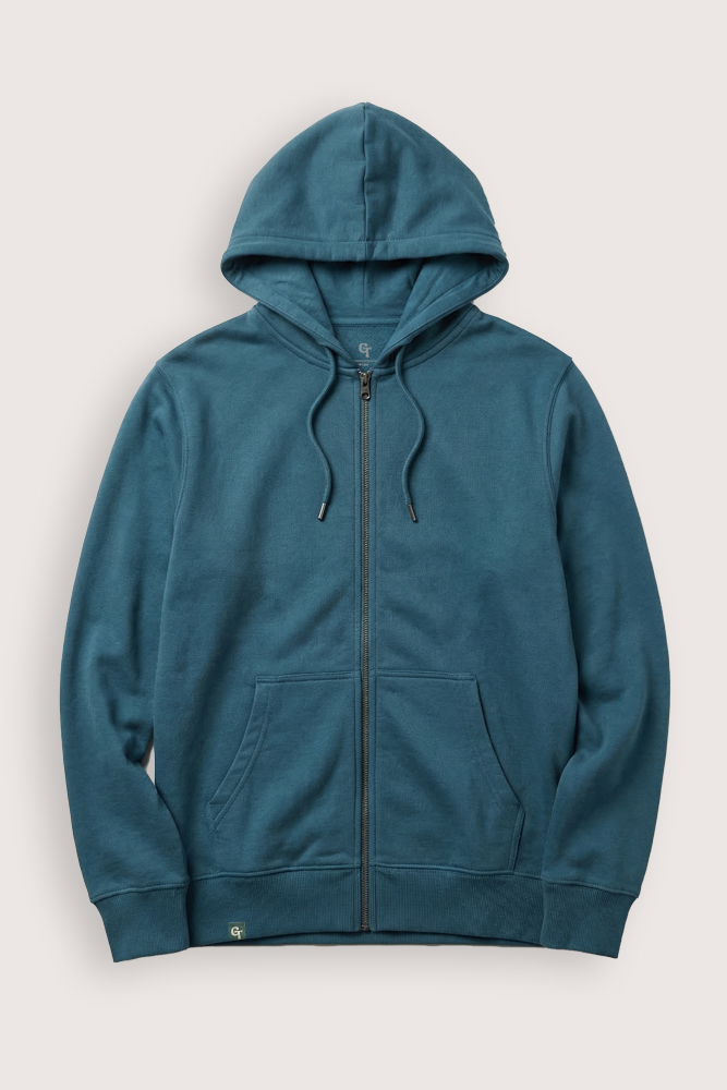 Teal zip up hoodie