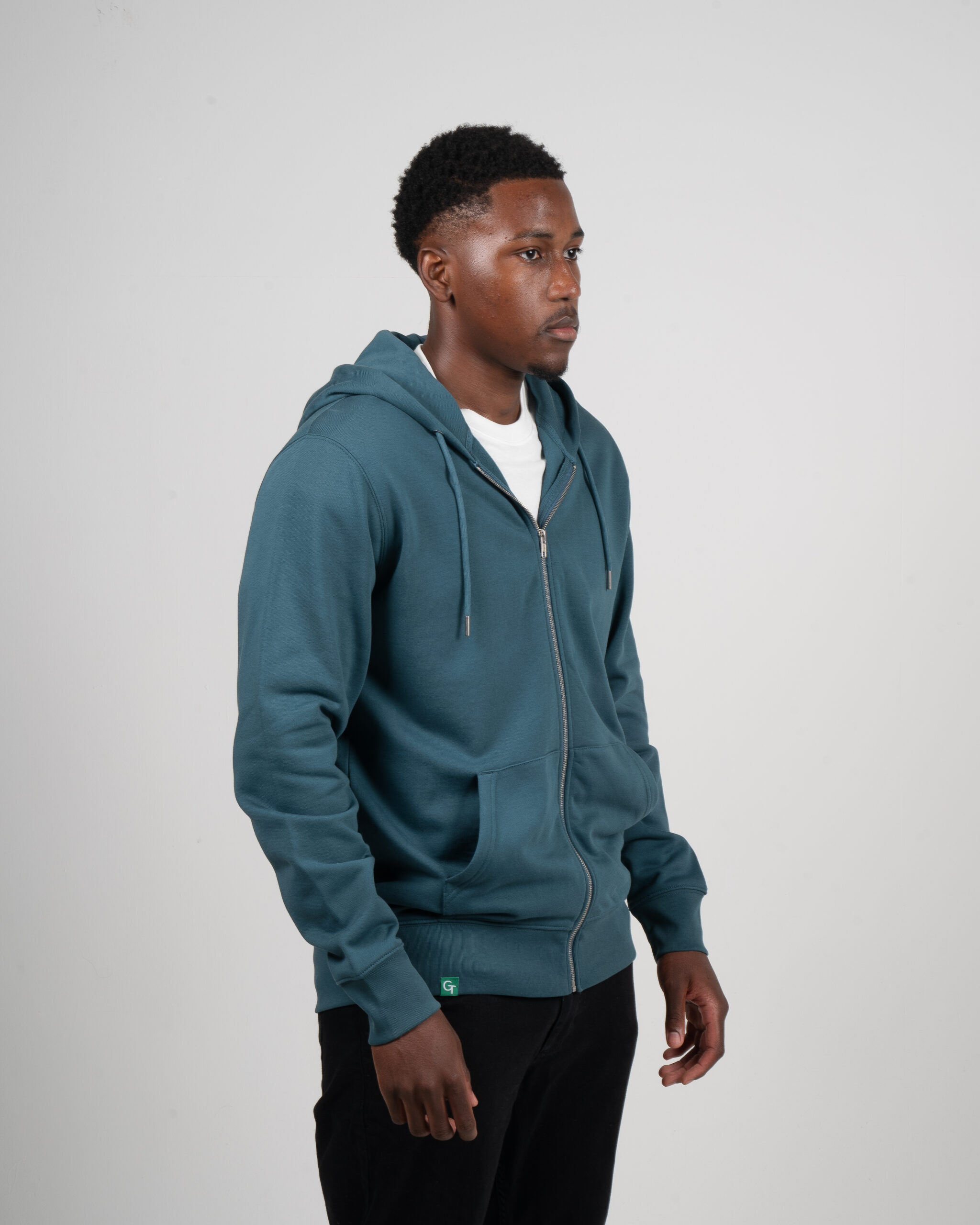 MENS-TEAL-ZIP-HOODIE-SIDE