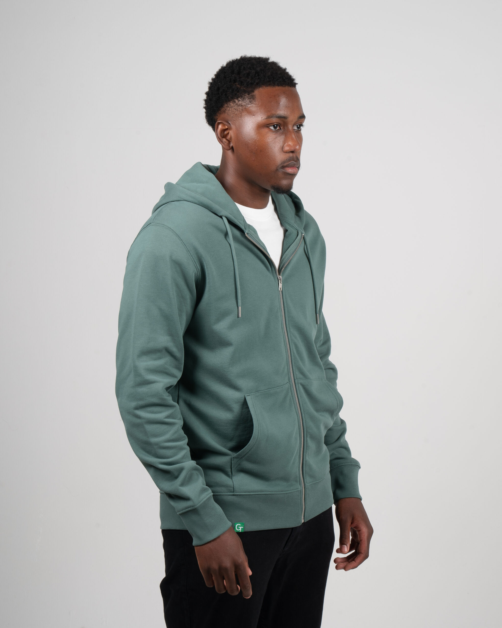 MENS-SEA-GREEN-ZIP-HOODIE-SIDE