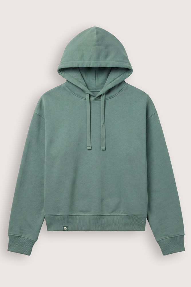 ORGANIC COTTON CROPPED HOODIE